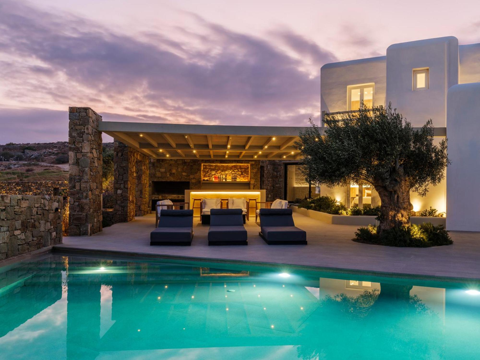 Blue Eye Grand Villa Mykonos Kalafati Eksteriør billede